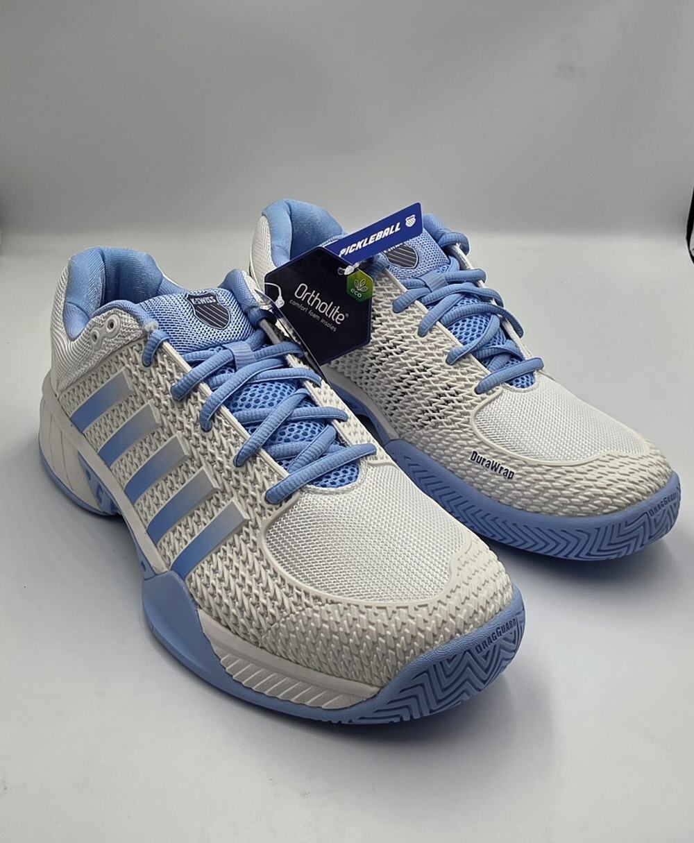 K-Swiss Express Light Pickleball Shoes Women’s Size 11 White Blue Ortholite Dura